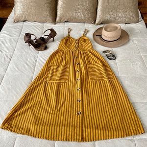 ✨Spaghetti Strap Button Down Dress w/ Pockets!